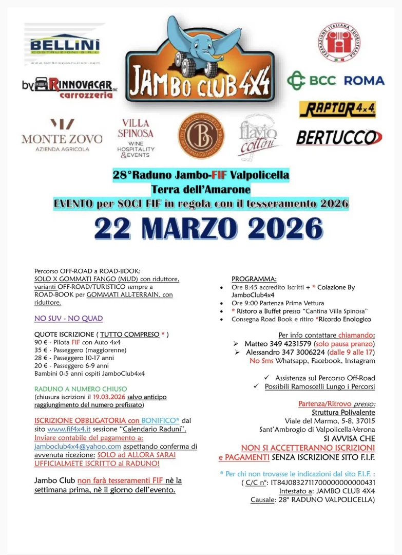 28° Raduno Jambo-FIF Valpolicella Terra dell'Amarone